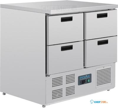 Gekoelde werkbank | 4 laden | 1/1GN | Motor onder | Polar U638