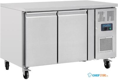 Polar U-Serie Dubbeldeurs Counter Koelkast 282Ltr - UA047
