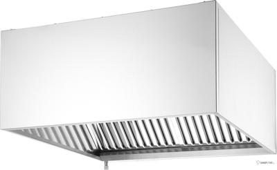 HENDI 220993 Wandgemonteerde afzuigkap - bevestigd met bouten, , zonder verlichting, 1205x1000x(H)450mm