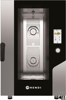 HENDI 229842 Hetelucht stoomoven – Touch 11 x GN 1/1, elektrisch, met directe stoominjectie en touchscreenbediening., , 730x785x(H)1130mm