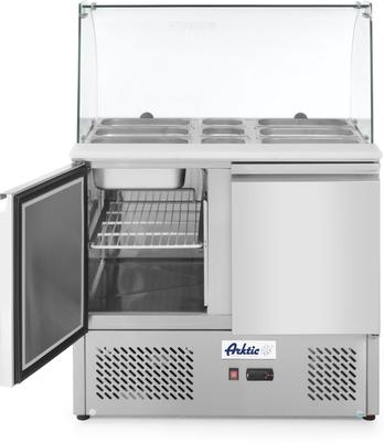 Saladette | 2 deuren en glazen vitrine | 300L | Arktic 232781 1