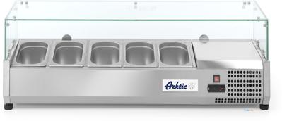 Opzet Koelvitrine | 5x GN 1/4 | hard glazen kap | Arktic 232903 1