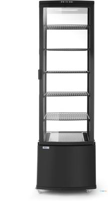 Koelvitrinekast | 280L-191cm(h) | zwart-RVS | Wielen | Arktic 233290 1