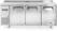 Koelwerkbank - 3 deuren Kitchen Line 60cm diep - Arktic 233382 1