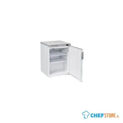 HENDI 236000 Budget Line koelkast in een wit gespoten stalen behuizing, , Budget Line, Wit, 230V/124W, 598x623x(H)838mm
