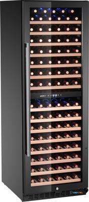 Arktic 237137 Wijnkoeler, 2 zones, 131 flessen, , 418L, Zwart, 697x595x(H)1756mm