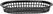 Serveer Mandjes Fast Food Stijl, Zwart, 6 St., 275x175x(H)38mm - Hendi 426890 1