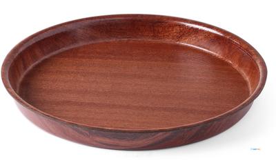 Hendi Dienblad Mahonie - Rond 360x30 mm - antislip - Woodform - 507766 1