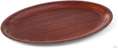 Hendi Dienblad Mahonie | Ovaal 230x160 mm | antislip | Woodform | 507964 1