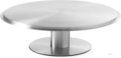 Hendi Taartplateau draaibaar op voet rvs 300x90 mm | 523827 1