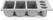 Hendi Bestekbak 6 vaks grijs GN 1/1 105 mm PP | 552353 1