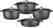 HENDI 611036 Braadpan met antiaanbaklaag, , 7,5 Liter, Zwart, 387x310x(H)130mm 6