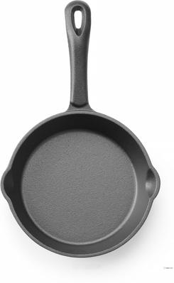Gietijzeren Skillet, HENDI, Zwart, Diameter 16,5 cm - Hoogte 3,5 cm - 629314 1