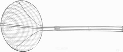 Hendi Frituurschep rvs 220x540mm met versterkte draadgreep | diameter 22cm | 640708 1