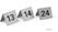 Hendi Tafelstandaard nummers 1 - 12 rvs 55x52x35 mm | 663844 3
