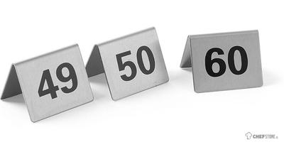 Hendi Tafelstandaard nummers 49-60 = rvs 55x52x35 mm | 663882 1