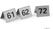 Hendi Tafelstandaard nummers 61-72 = rvs 55x52x35 mm | 663899 1