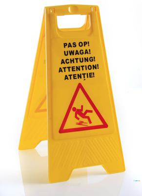 Hendi Waarschuwingsbord Natte vloer PP 5 talen |663950 1
