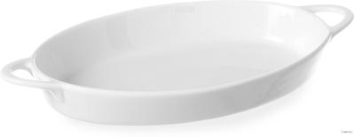 Hendi Tapasschaal ovaal met grepen 215x140x35 mm wit porselein |784013 1