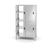 Doorgangskast Met Tussenblad En Schuifdeuren, HENDI, Kitchen Line, 1000x600x(H)1800mm - HENDI 811108 3