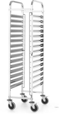 HENDI 813270 Afruimwagen15x, , Kitchen Line, GN 1/1, Zilver, 380x550x(H)1705mm