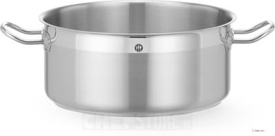 HENDI 830178 Stoofpan laag, zonder deksel, , Profi Line, 7,3 Liter, Diameter ⌀ 28 cm - Hoogte 12,6 cm