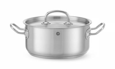 Kookpan Laag - met Deksel - HENDI - Kitchen Line - 2,9 Liter - Diameter 20 cm - Hoogte 9,5 cm - 836019 1