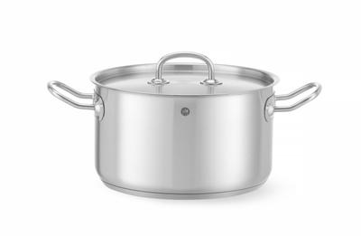 Kookpan Middel - met Deksel - HENDI - Kitchen Line - 6L - Diameter 24 cm - Hoogte 13,5 cm - 836309 1