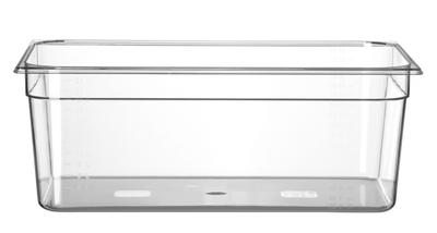 Hendi Gastronormbak 1/1 | 200 mm hoog | polycarbonaat transparant | 861202 1