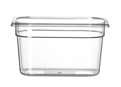 Hendi Gastronormbak 1/4 | 150 mm hoog | polycarbonaat transparant | 861615 1