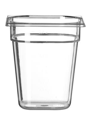 Hendi Gastronormbak 1/6 | 200 mm hoog | polycarbonaat transparant | 861707 1
