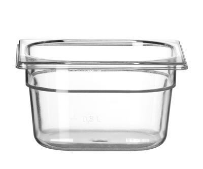 Hendi Gastronormbak 1/6 | 100 mm hoog | polycarbonaat transparant | 861721 1