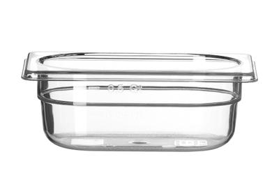 Hendi Gastronormbak 1/9 | 65 mm hoog | polycarbonaat transparant | 861837 1