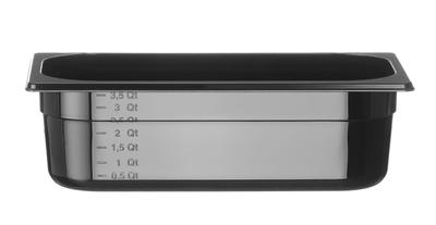 Hendi Gastronormbak 1/3 | 100 mm hoog | polycarbonaat zwart | 862520 1