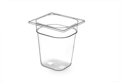Hendi Gastronormbak 1/6 | 200 mm hoog | tritan bpa-vrij transparant | koel/vries | 869604 1