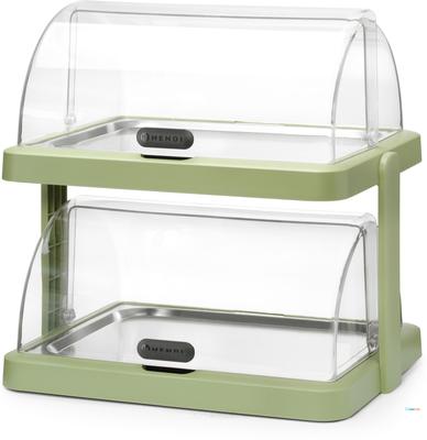 HENDI 871973 Koeldisplay met dubbele roltop Duo, UNIQ, , designed by Robert Bronwasser, Groen, 480x355x(H)480mm