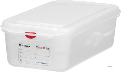 HENDI 873243 Container GN 1/3 polypropyleen, , GN 1/3, 6L, Transparant, 325x176x(H)150mm