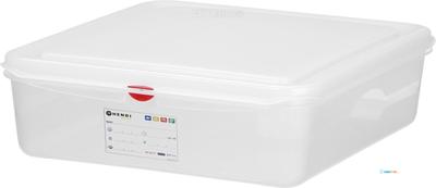 HENDI 873335 GN container 1/1 polypropyleen, , GN 1/1, 8L, Transparant, 530x325x(H)65mm