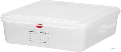 HENDI 873342 GN container 1/1 polypropyleen, , GN 1/1, 13L, Transparant, 530x325x(H)100mm