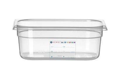 Hendi Voorraaddoos GN 1/4 100 mm IML polypropyleen | 880371 1