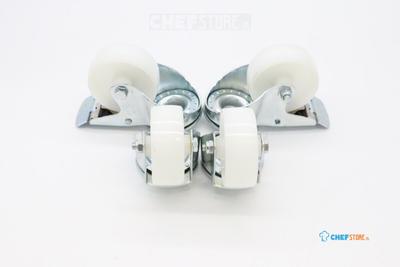 Maxima Wielen voor Werktafel Combisteamer - 2 met Rem - 4.3 Inch / 11 cm - 08560108