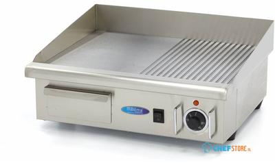 Maxima Grillplaat - Half Gegroefd - 55 cm - incl. Opvangbak - 09300072