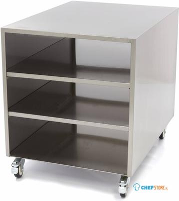 Maxima Onderstel RVS - 60 X 80 cm - 120 Kg Draagvermogen - Zwenkwielen - 09300785