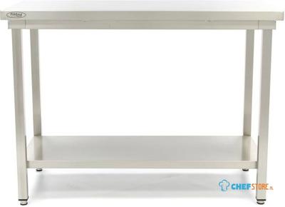 Maxima Werktafel RVS - 80 X 60 cm - Verstelbare Hoogte - met Onderschap - 09300953