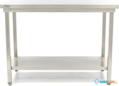 Maxima Werktafel RVS - 120 X 60 cm - Verstelbare Hoogte - met Onderschap - 09300959