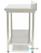 Maxima Werktafel RVS - 120 X 60 cm - Verstelbare Hoogte - met Spatrand en Onderschap - 09300983 3