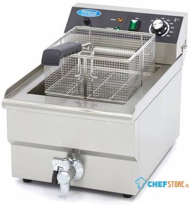 Maxima Frituurpan - 16 L - 1 Mand - met Tapkraan - 09365010