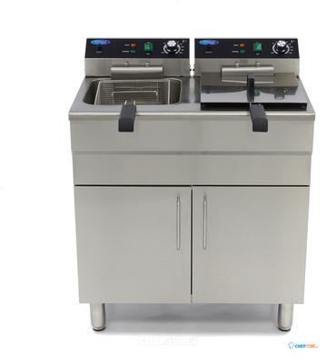 Maxima Frituurpan - 2x 16 L - 2 Manden - met Tapkraan en Opbergruimte - 09365156