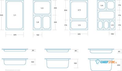 Maxima Gastronorm Bak - 1/2 GN - 6,5 cm Diep - RVS - Geperforeerd - 09367611