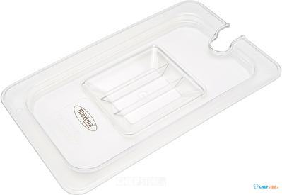 Maxima Gastronorm Deksel - 1/4 GN - Polycarbonaat - met Uitsparing - 09367939